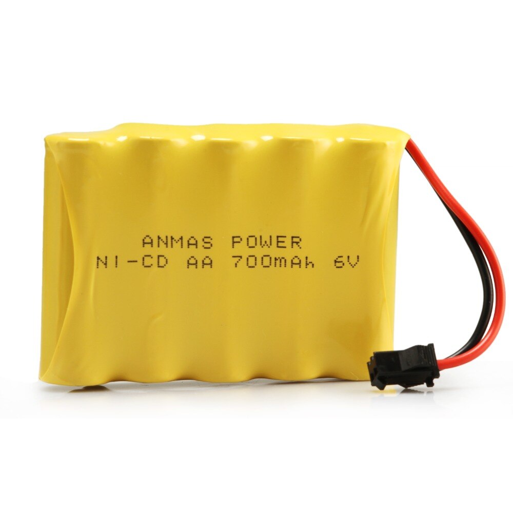 Anmas Power Rechargeable AA Batteries - 700mAh Ni-CD SM 2Pin Plug - For Toy Cars & Boats