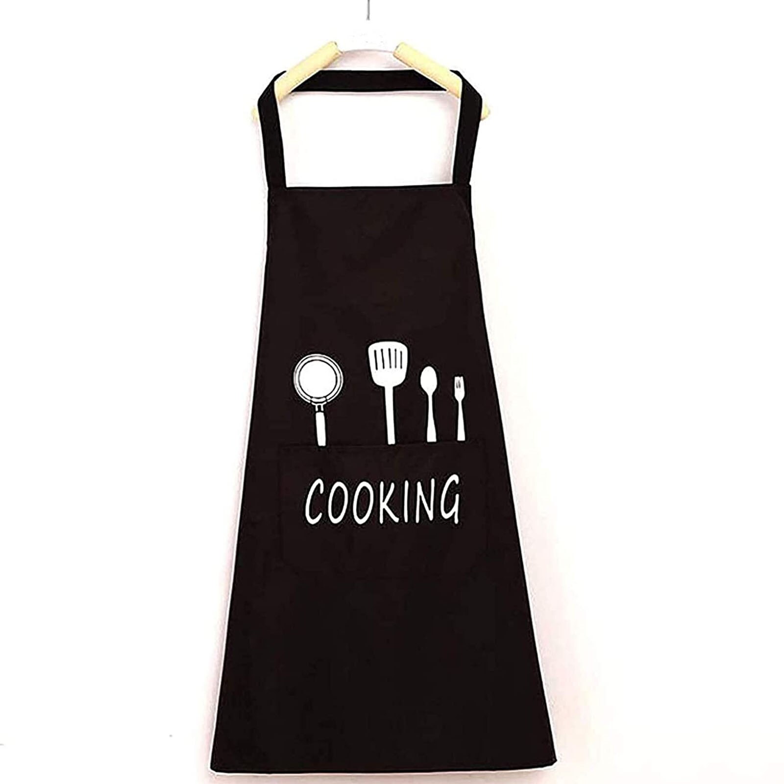Unisex Cat Cartoon Apron - Cute Kitchen Apron For Cooking & Baking With Extra Long Tie, 26.5x21.5 Inch