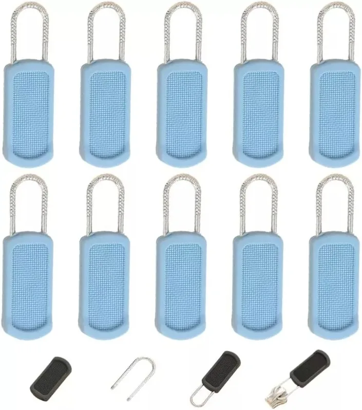 5/10/20pcs Universal Zipper Pull Replacement Kit Removable Detachable Zipper Puller for Luggage Purse Bags Clothes Zipper Slider: Pink