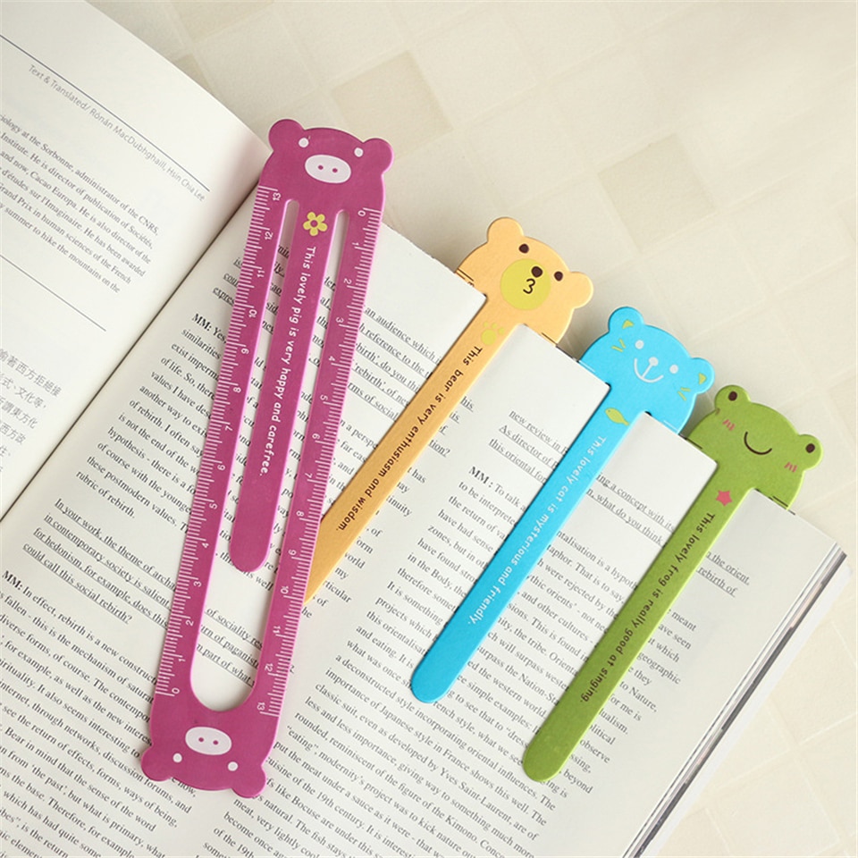 1pcs Stainless Steel Bookmarks Ruler 15cm And13cm 12 cm Colorful Metal Ruler School Supplies Drawing Supplies