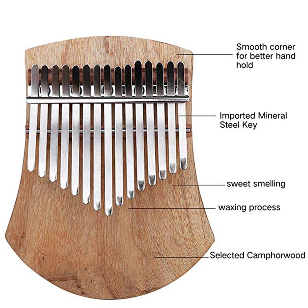 Gecko 17 nycklar kalimba afrikansk kamfer trä tumme piano finger slagverk trä musikinstrument mbira likembe sanza