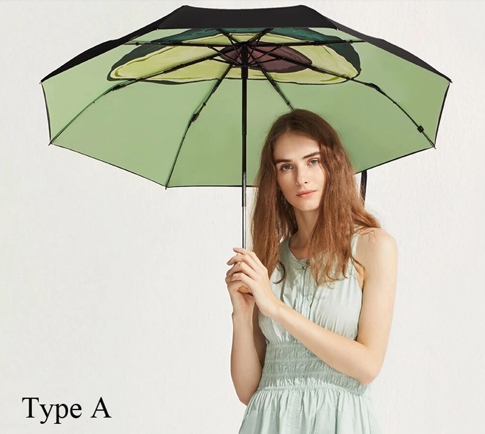 Bumbershoot Beneunder Mini Folding Sun&Rain Umbrella UPF 50+ LRC Vinyl 99% UV Protection Double Layer 349g Printing Umbrella