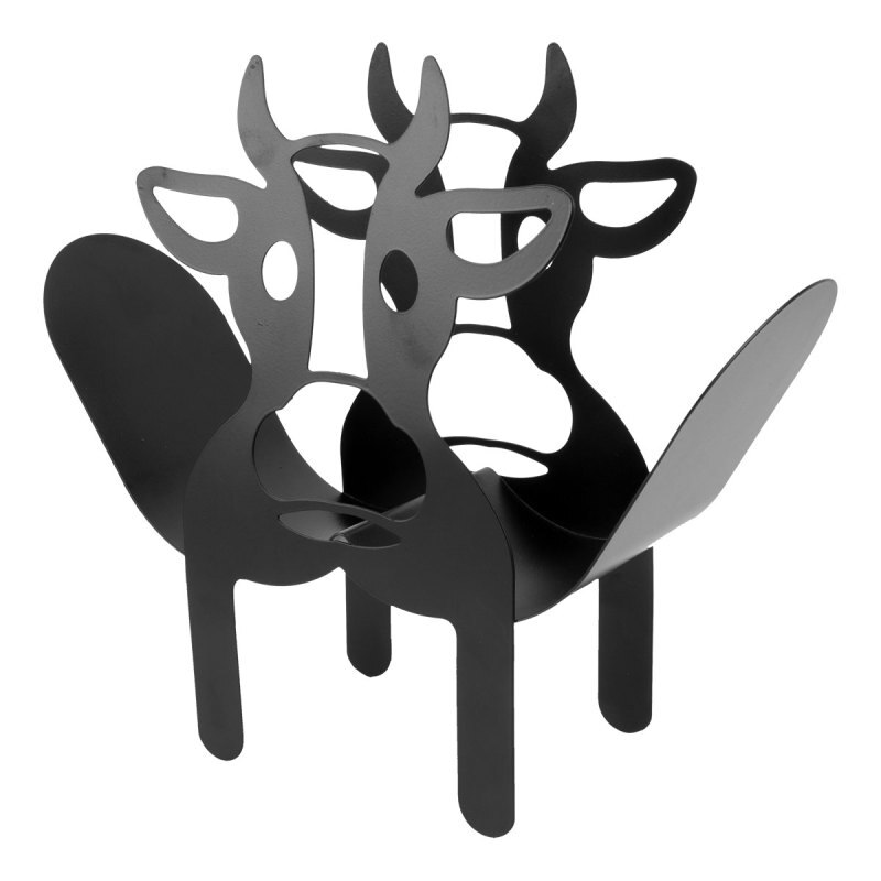 Zwarte Koe Wc Papierrolhouder Vrijstaande Badkamer Tissue Opslag