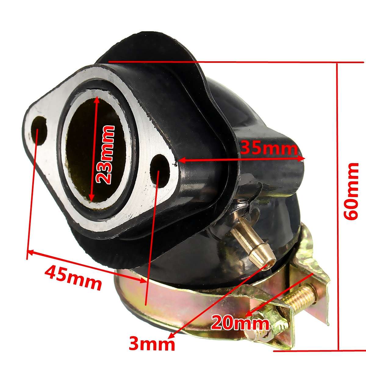 Engine Part 125cc 150cc GY6 Carburetor Intake Manifold Pipe for Moped Scooter ATV Go Kart 125cc 150cc GY6