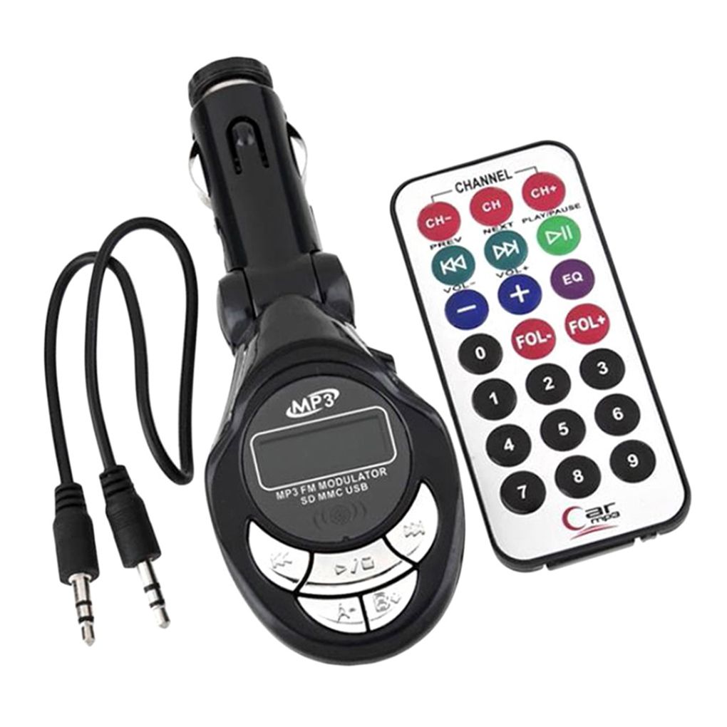 4in1 Car MP3 Player Wireless FM Transmitter Modulator USB CD MMC Remote Contro: Default Title