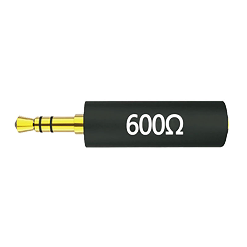 1 Uds. Enchufe de impedancia de auriculares conductor 30 75 150 200 400 600 ohm adaptador de cancelación de ruido resistencia reducir el enchufe del filtro de ruido: Castaño