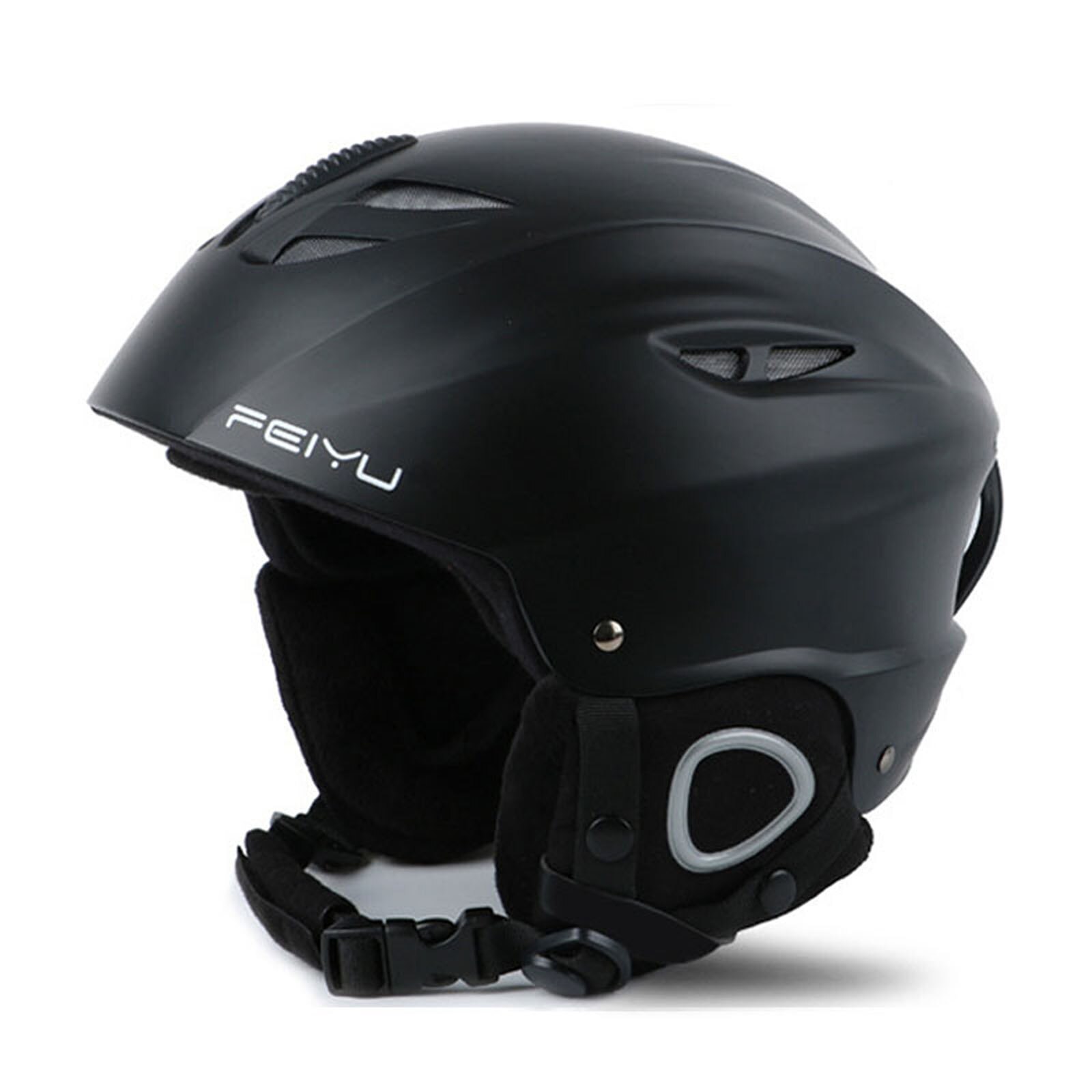 Casco de Snowboard ligero a prueba de golpes, equipo de esquí, deportes de nieve, seguridad, cascos de esquí para hombres, mujeres y jóvenes, 5 colores, 2 tamaños, M, L: Matte Black / L