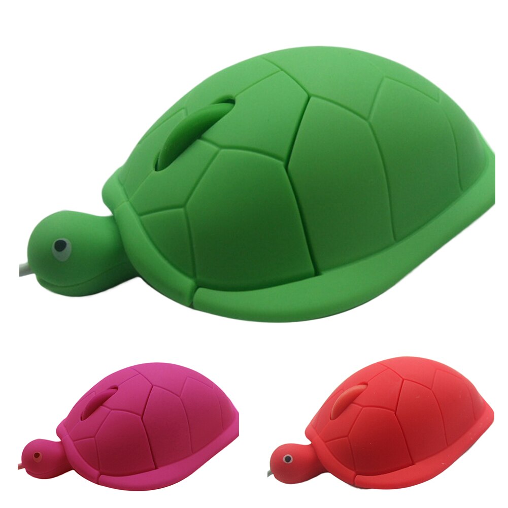 Cute Animal Wired Mouse USB 3D Turtle Optical Mice Mouse For Computer PC Mini Pro Sea turtle Silicone Gaming Mouse #4