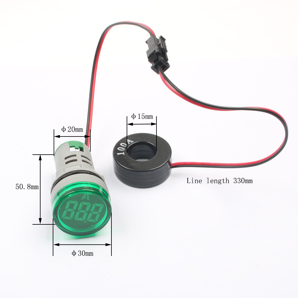 Digital Display Voltmeter 22 MM Lights Tester Tools AC 60V-450V Indicator Voltmeter tester ammeter and Current transformer
