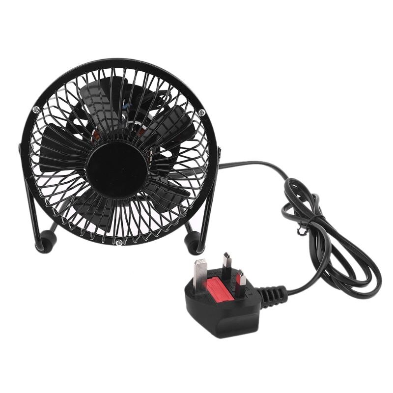 US EU UK Plug AC 110V 220V Electric Fans Table Metal Fan Small Desktop Fan Suitable for Home and Office Personal Fan 19QE: UK