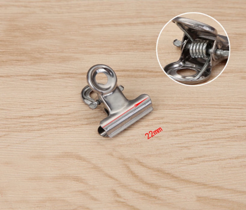 Mini Bulldog Clips Office Finishing Clip Stainless Steel Metal Receipt Folder Paper Document Binder Clips