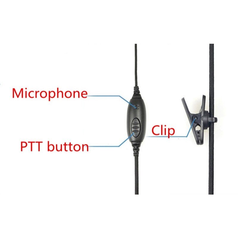 Oppxun Earphone For Baofeng UV-5R Two Way Radio black