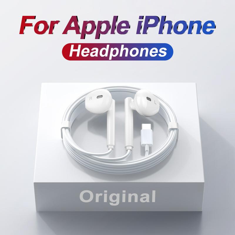 Original Kopfhörer für Apple iPhone 14 13 12 11 Pro Max Kabel Kopfhörer x xs xr 7 8 6 Blitz Bluetooth Ohr stöpsel Zubehör