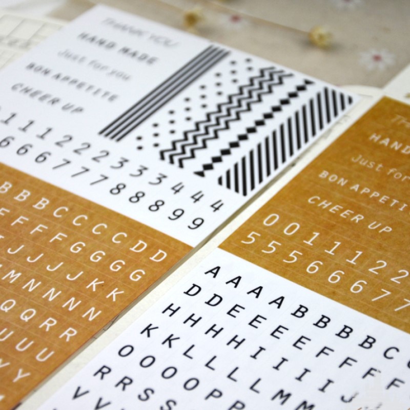 2sheets/pack letter words stickers scrapbooking alphabet paster masking planner sticker notebook decoration hobby craft