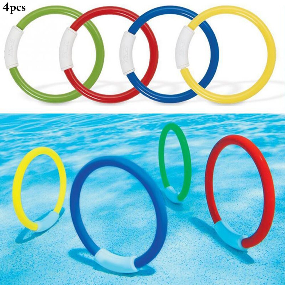 4 Stks/partij Duiken Ring Grappig Diverse Kleur Duiken Speelgoed Zwembad Speelgoed Voor Kids