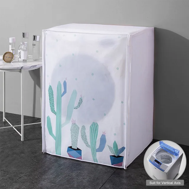 Frontlader-Waschmaschinenabdeckung für Trommel, PEVA-Sonnenschutz, staubdichte Abdeckung, schützende automatische Waschmaschine, Haushalt: Licht Gelb