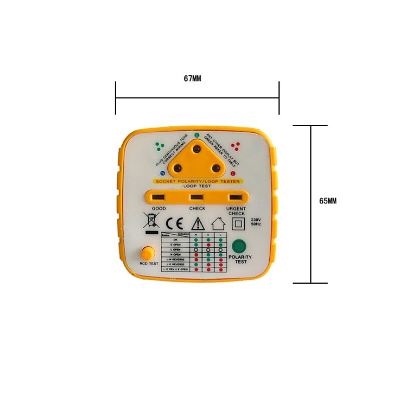 European standard power socketDigital Display Socket Tester Power Socket Wiring Detection Wall Plug Breaker Test Socket Detector
