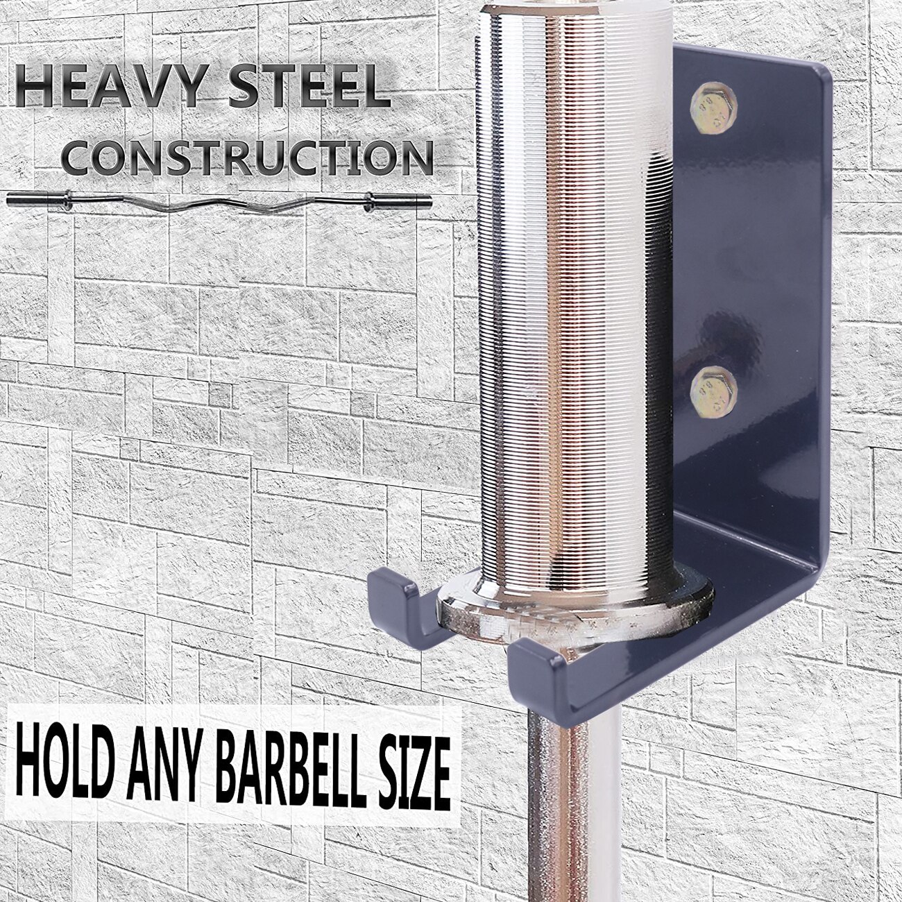 Heavy Single Barbell Storage Wall Mounted Hanging Bar Holder Steel Rack for Home Gym Barbell Space Saving Fitness Accessories