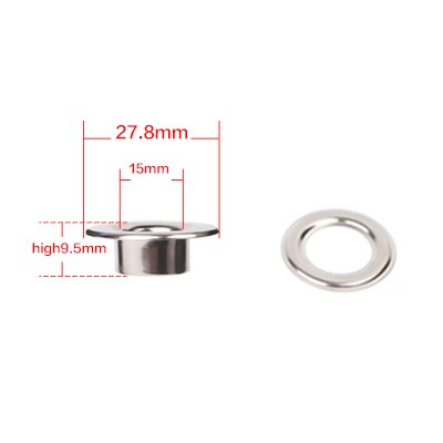 Topp flat malje 100 sett colthes tilbehør fabrikk direkte salgsstøtte 12mm-21.3mm: 15 x 27.8 x 9.5