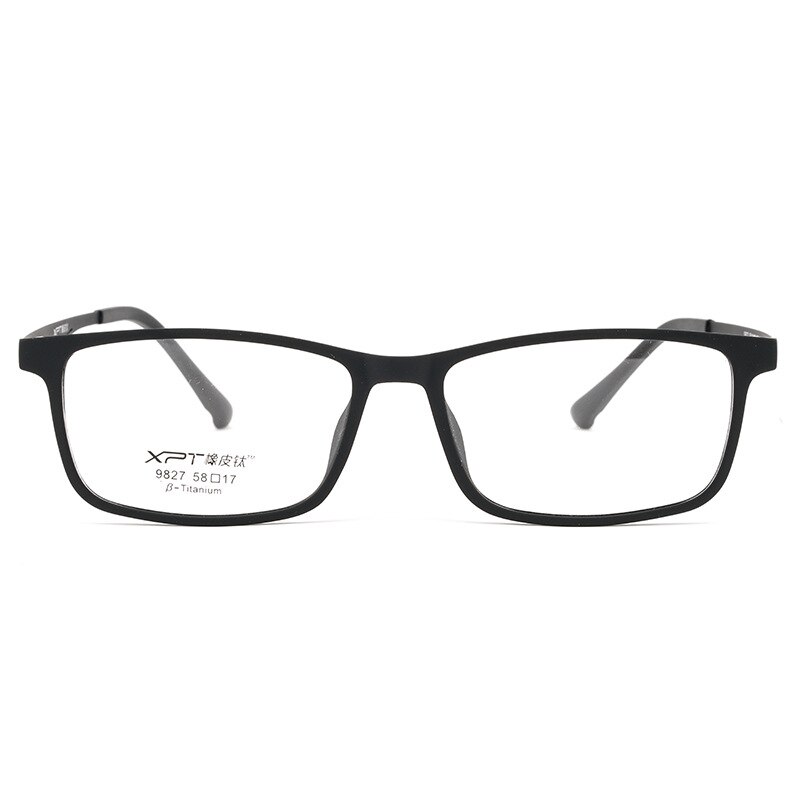 Ren titanium brillestel nærsynethed briller herre ultralette og komfortable fuld stel stort stel optisk brille stel 9827