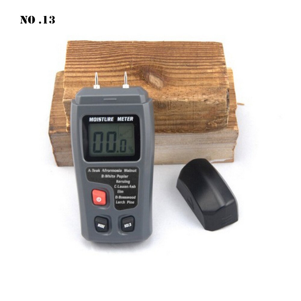 Medidor Digital de humedad de madera, higrómetro de dos pines, Detector de humedad de madera, pantalla LCD, higrómetro