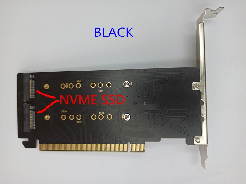 De Adapter Kaart Pci-E 16X Om 4P Nvme Ssd Ondersteuning Raido, pci-E 16X Om 4 Stuks M.2 (Pcie Protocol)