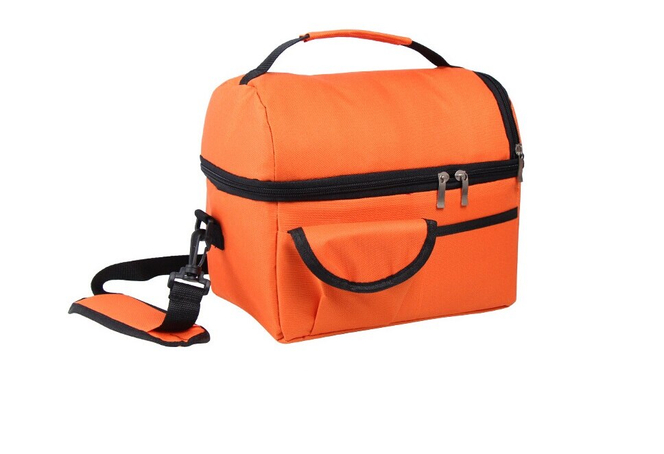 Insulated Lunch Box Tote Bag Portable Travel Men Women Adult Cold Food Thermal Cooler 8L: Orange