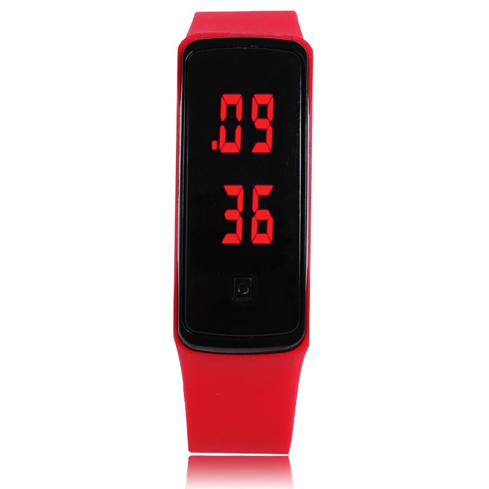 Relojes deportivos LED para mujer, de novedosa, de silicona de Color caramelo con pantalla táctil, relojes digitales, pulsera impermeable, SMA6