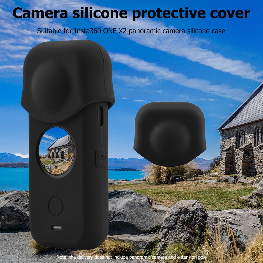 Weiche silikonhülle für insta 360 und one  x2 kamera – staubschutzhülle für objektiv und kamerazubehör