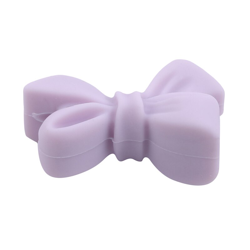10Pcs/Set Bow Beads Teethers Baby DIY Teeth Beads Food-Grade Molar Beads Baby Chews Column Molars Toys