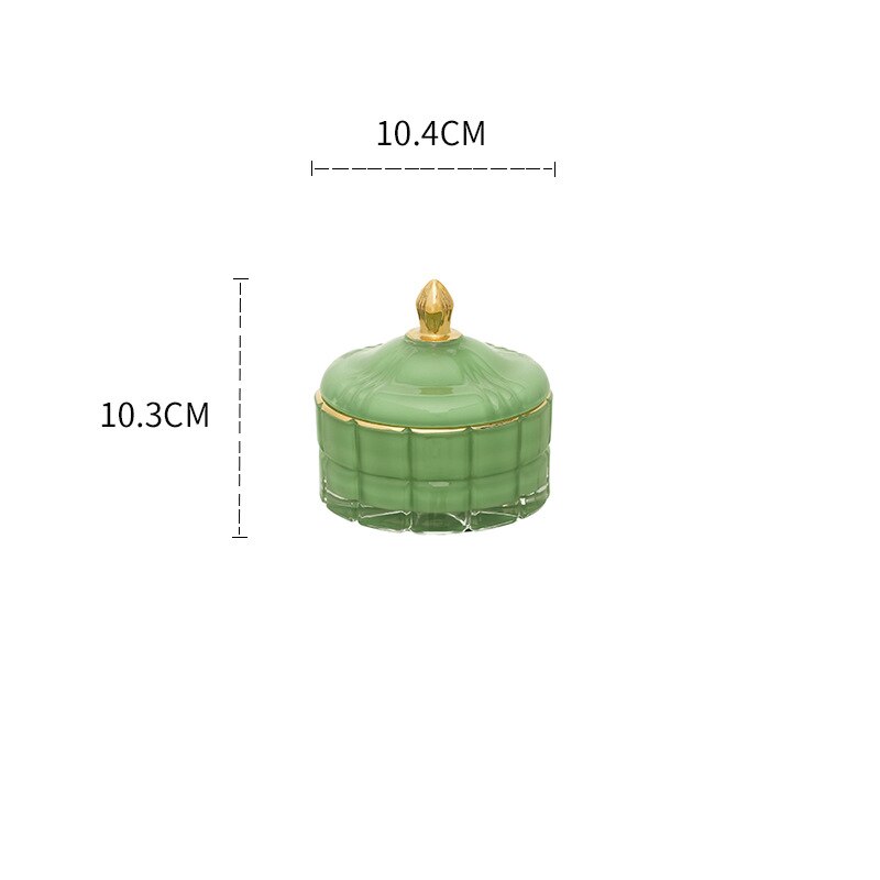 Krystal smykker opbevaring tank glas sukker krukke halskæde ring beholder arrangør praktisk snack frisk dåser køkken dekorationer: 5
