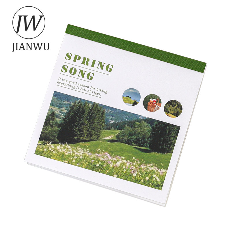 JIANWU – autocollant de paysage esthétique INS, papeterie Kawaii pour décoration de livre, Journal, Art, Scrapbooking, 40 feuilles
