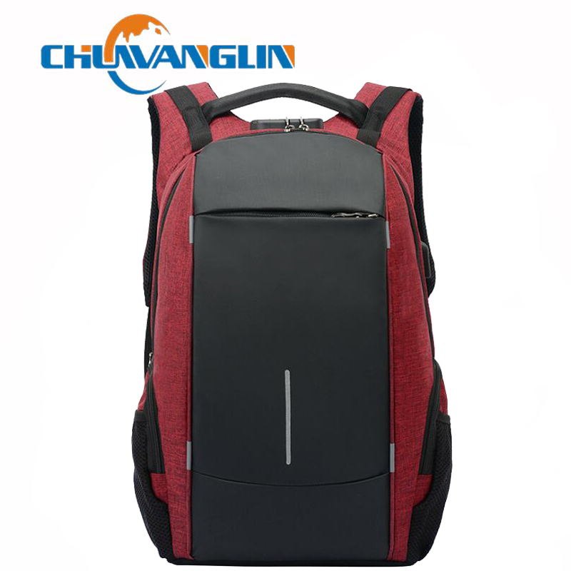 Chuwanglin negócios mochila homem 15.6 "portátil mochilas moda anti-roubo mochilas mochilas escolares casuais saco de viagem p7180