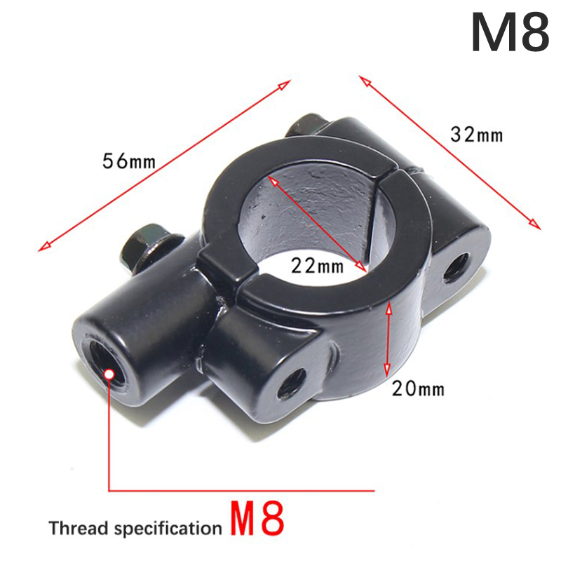 Motorrad Rückansicht Lenker Halfter Adapter Klemm sockel 8mm schwarz Aluminium Universal- Motorrad Werkzeug: Armee Grün