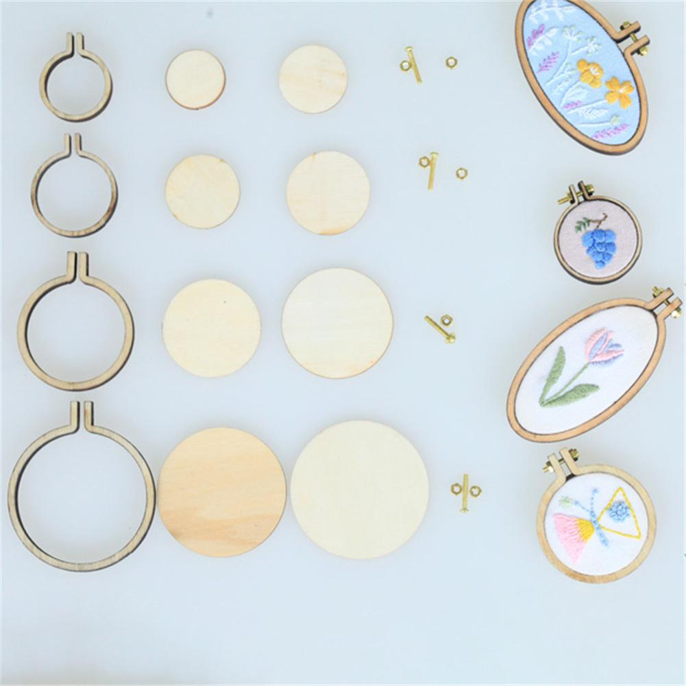 Embroidery Fixed Frame DIY Cross Stitch Sewing Handmade Stitches Crafts Tool Mini Wooden Hoop/Ring