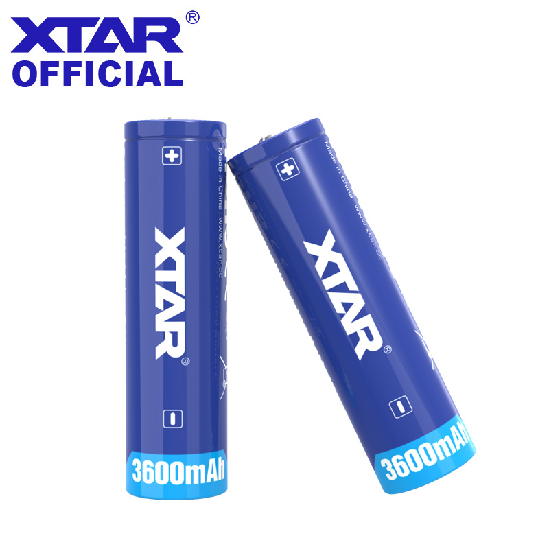 XTAR 18650 Rechargeable Battery 3.6V Batteries 3600mAh Large Capacity 10A Li-ion Battery For Flashlight Torch headlamp Battery