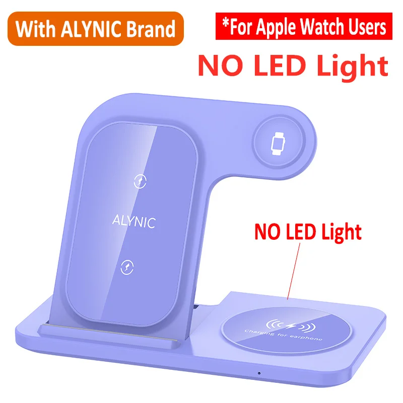 Soporte de cargador inalámbrico plegable 3 en 1 para iPhone 15 14 13 12 Pro Max Plus IWatch AirPods 3/2 soporte de base de estación de carga rápida: Rojo