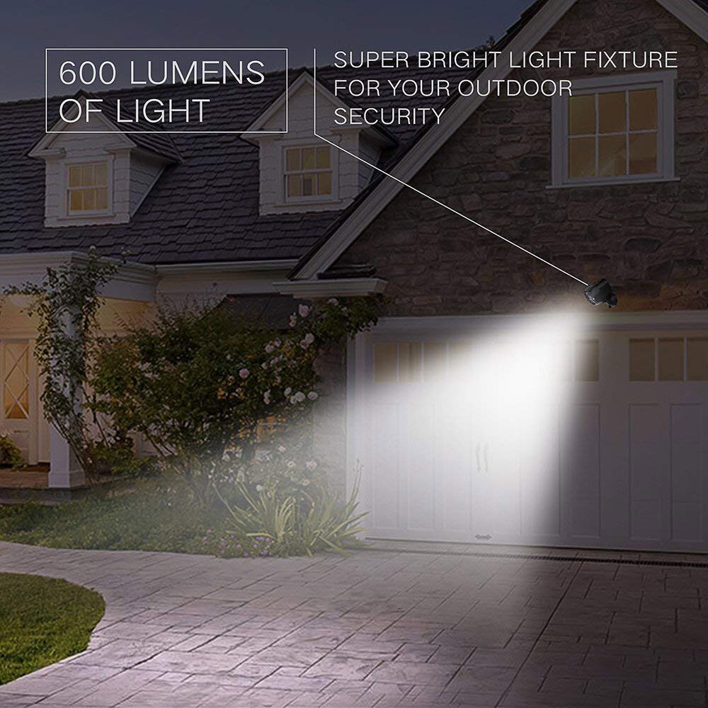 8W 500LM Motion Sensor LED IP65 Waterproof Outdoor Lights Battery Operated Security Lights for Wall Garden Driveway Lighting