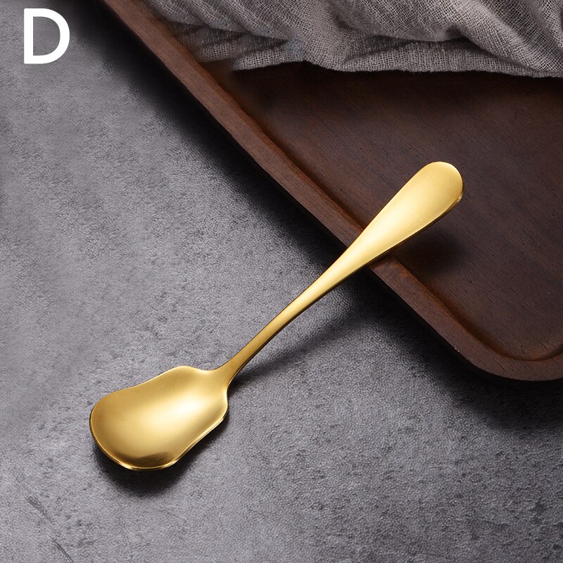 Shell Shape Stainless Steel Spoon Teaspoons Coffee Spoons Ice Cream Sugar Dessert Spoons Tableware Kitchen Accessories: D