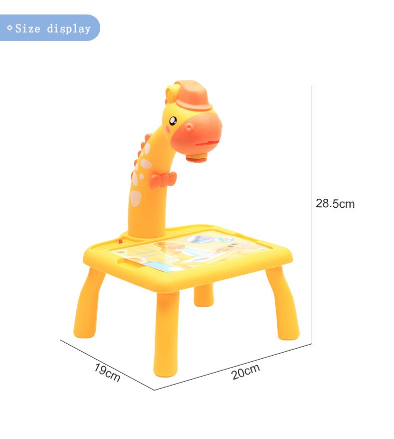 Proyector Led para niños, mesa de dibujo de arte, tablero de pintura para niños, manualidades de escritorio, herramientas de pintura de aprendizaje educativo, juguete para