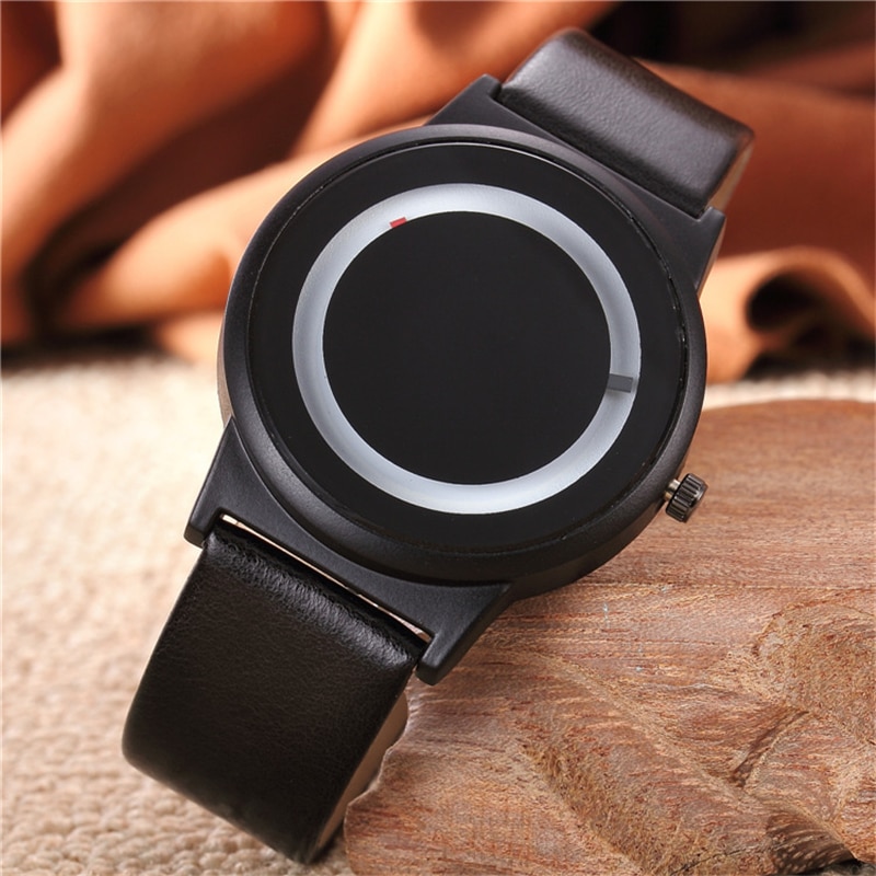 Mode Creatieve Mannen Horloges Mannen Sport Horloges Lederen Band Quartz Horloges Unisex Horloge Relogio Masculino Erkek Kol Saati