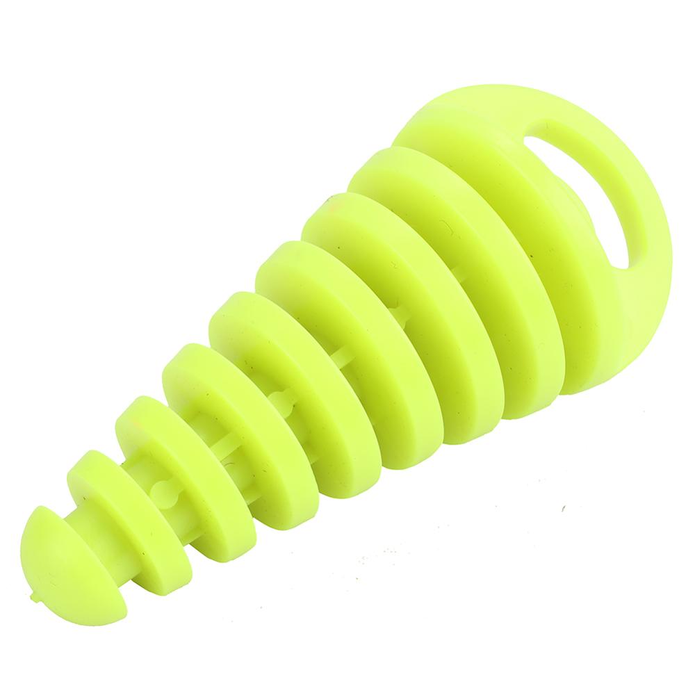 1 stk pvc air-bleeder stik udstødning lyddæmper lyddæmper vaskeprop rørbeskytter motorcykel udstødningsrør motocross udstødning: Fluorescerende gul