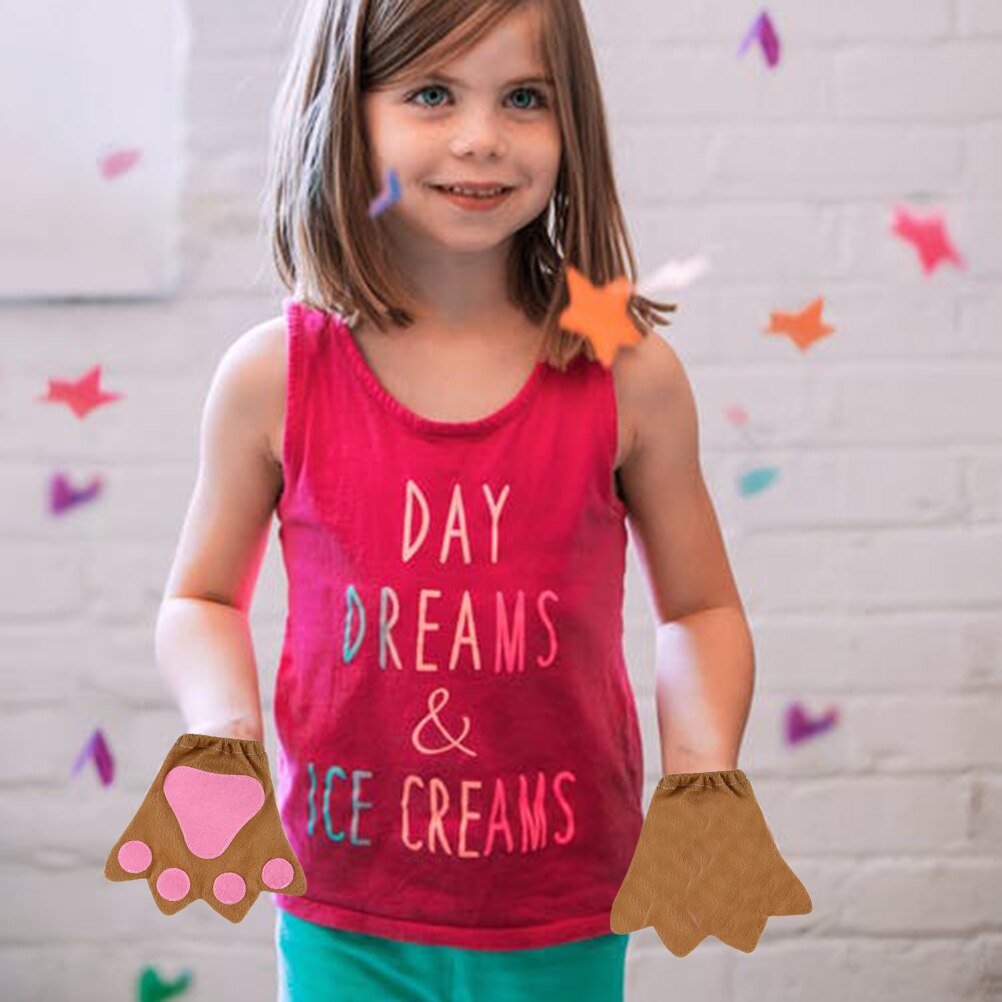 5 stuks halloween-feestkostuum kattenkostuumset kattenoren hoofdband kattenstrik kattenstaart kattenpoot handschoenen halloween-decoratie