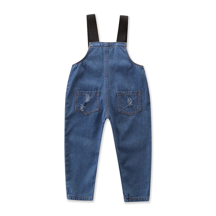 Baby Jongens Denim Overalls Kinderen Gebroken Gat Broek Meisje Riem Casual Jeans Broek Baby Jumpsuit Boutique Kids Kleding