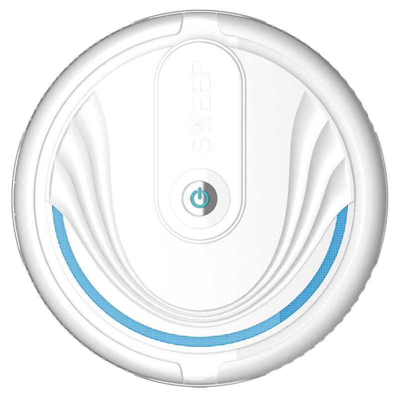Simulation Robot de nettoyage de sol enfants jeu de rôle jouet Rechargeable artificielle balayeuse de sol jouet noir (Rechargeable): White