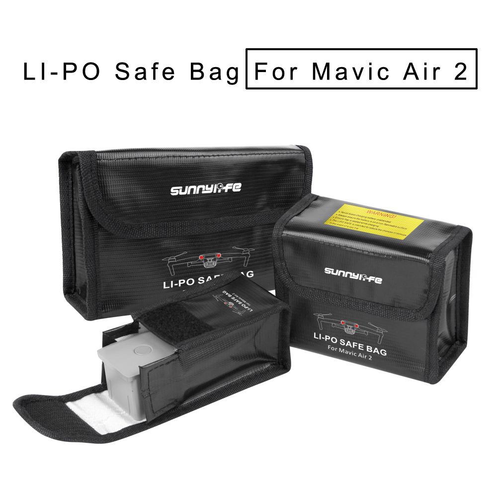Voor Mavic Air 2 Lipo Batterij Explosieveilige Veilige Tas Mavic Air 2 Batterij Brandwerende Case Fiber Opbergdoos protector
