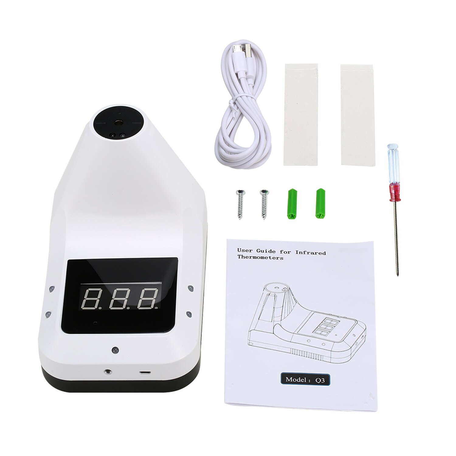 Touchless Hanging Infrared termometro body temperature °C/°F 0.5S Fast Measurement High Temperature Buzzer Alarm