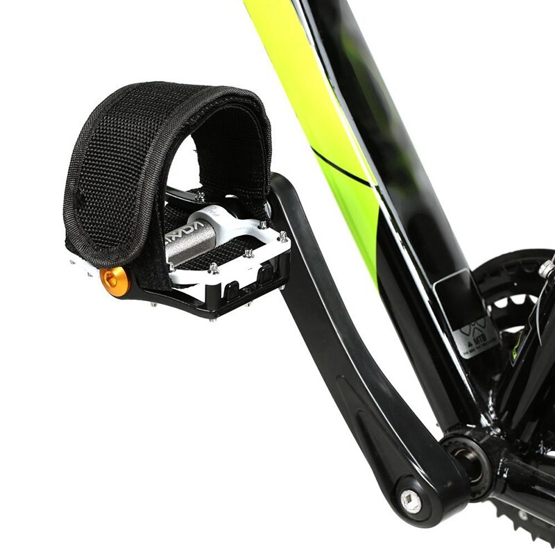 Soldat fast gear fixie bmx cykel cykel anti-slip dobbeltklæbende stropper pedal tå clip strop bælte sort