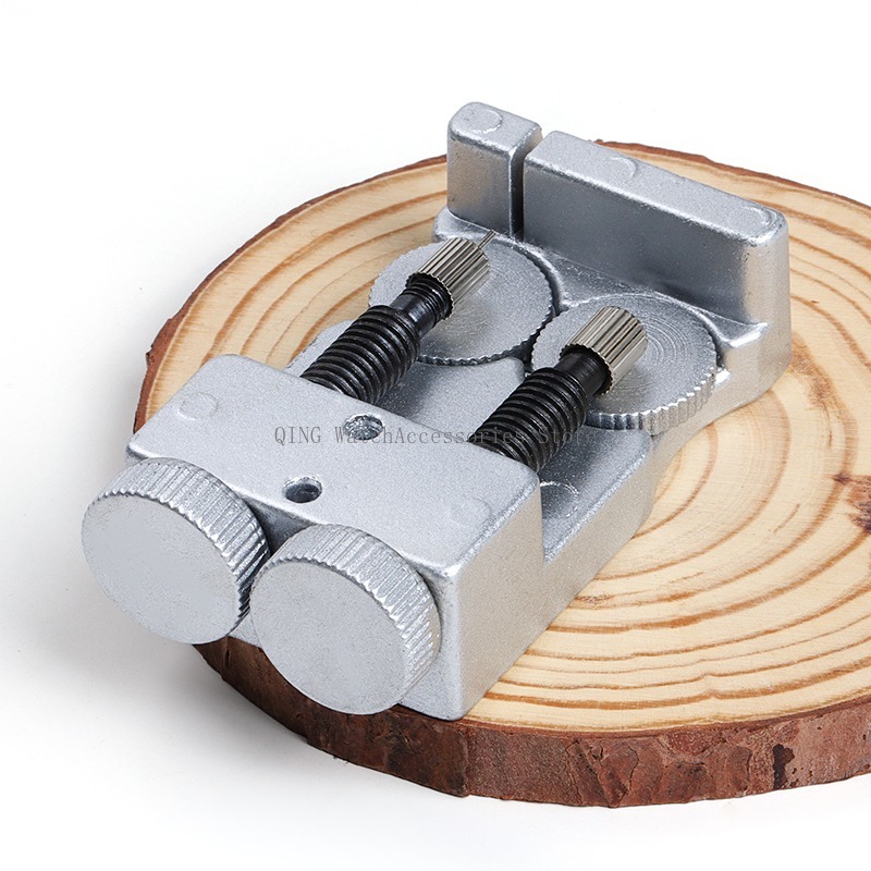 Klockarmband länkborttagare dubbelsidig metallstiftborttagare justerbar klockreparationsverktyg extra stift tillbehör