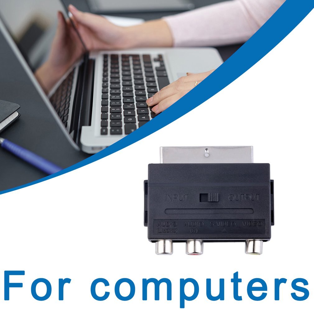 1.5M Scart To 3 RCA Scart Audio Video TV/DVD Male Cable Lead Switch Composite Cable Durable PVC Jacket